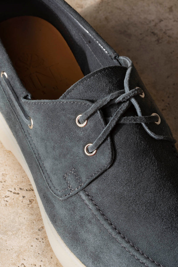 Scarpe da barca in camoscio Lavagna - Made in Italy
