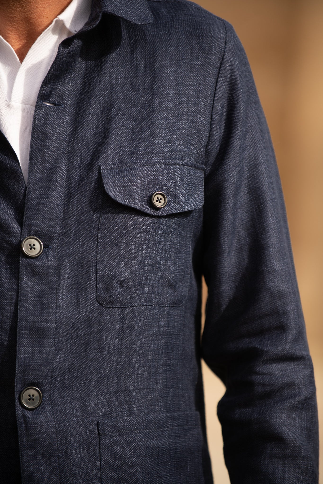 Blue Safari Jacket – Made in Italy