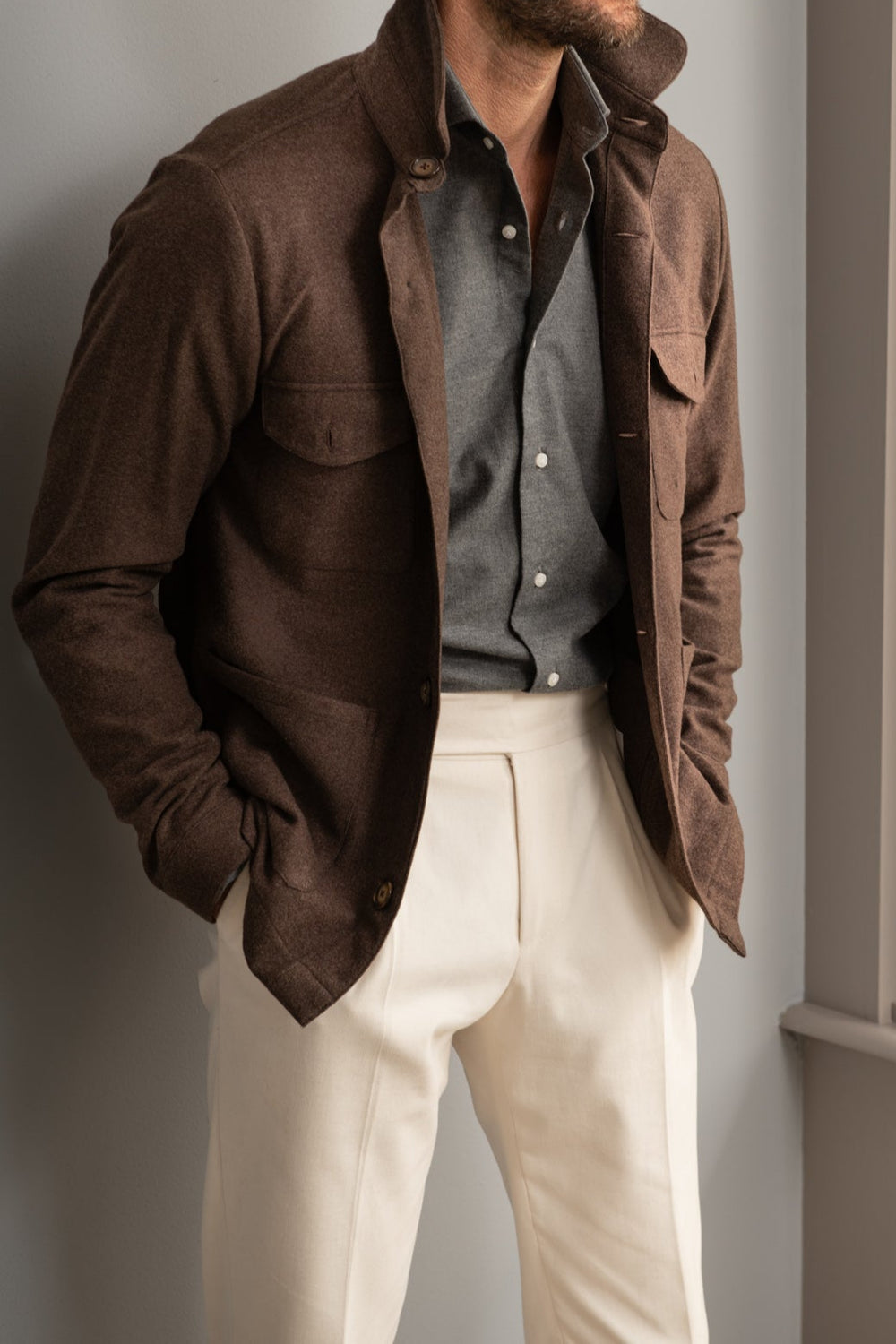 brown safari jacket, veste safari marron, brown safari flannel jacket, veste safari marron en flanelle, veste safari sartoriale, sartorial safari jacket,Italian Jacket, Veste Italienne, Giacca Italiana