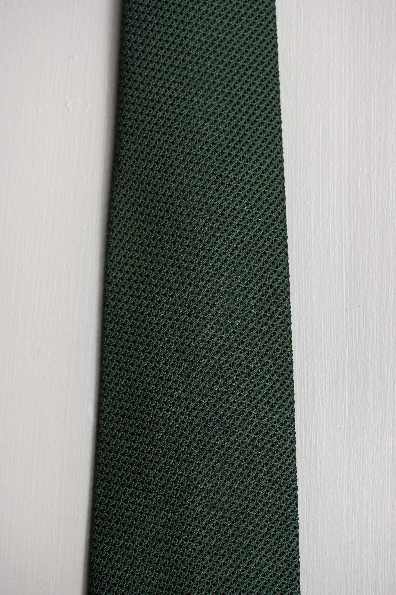 Green grenadine silk tie - Hand Made In Italy
