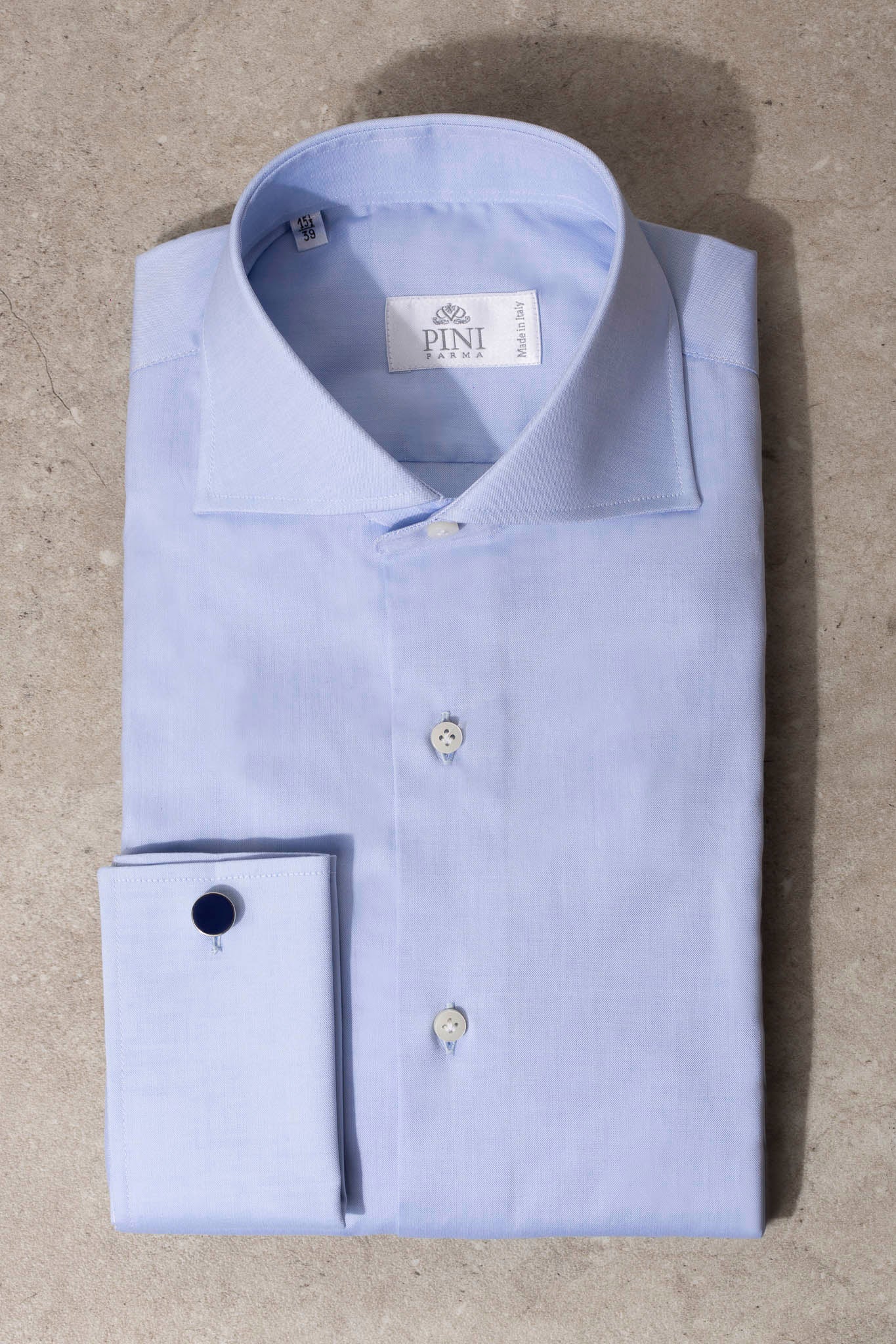 Light blue Shirt with double cuff - Made In Italy