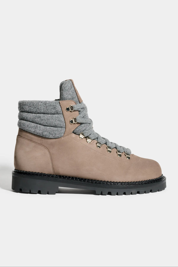 Stivali da montagna in nabuk taupe - Made in Italy