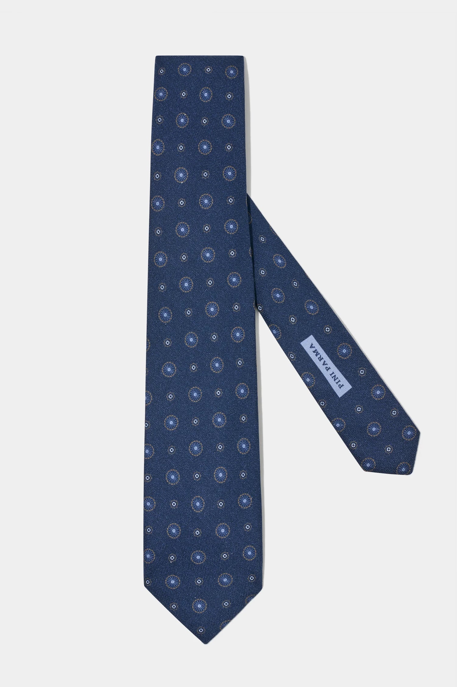 Cravatta fantasia in seta blu - Made in Italy