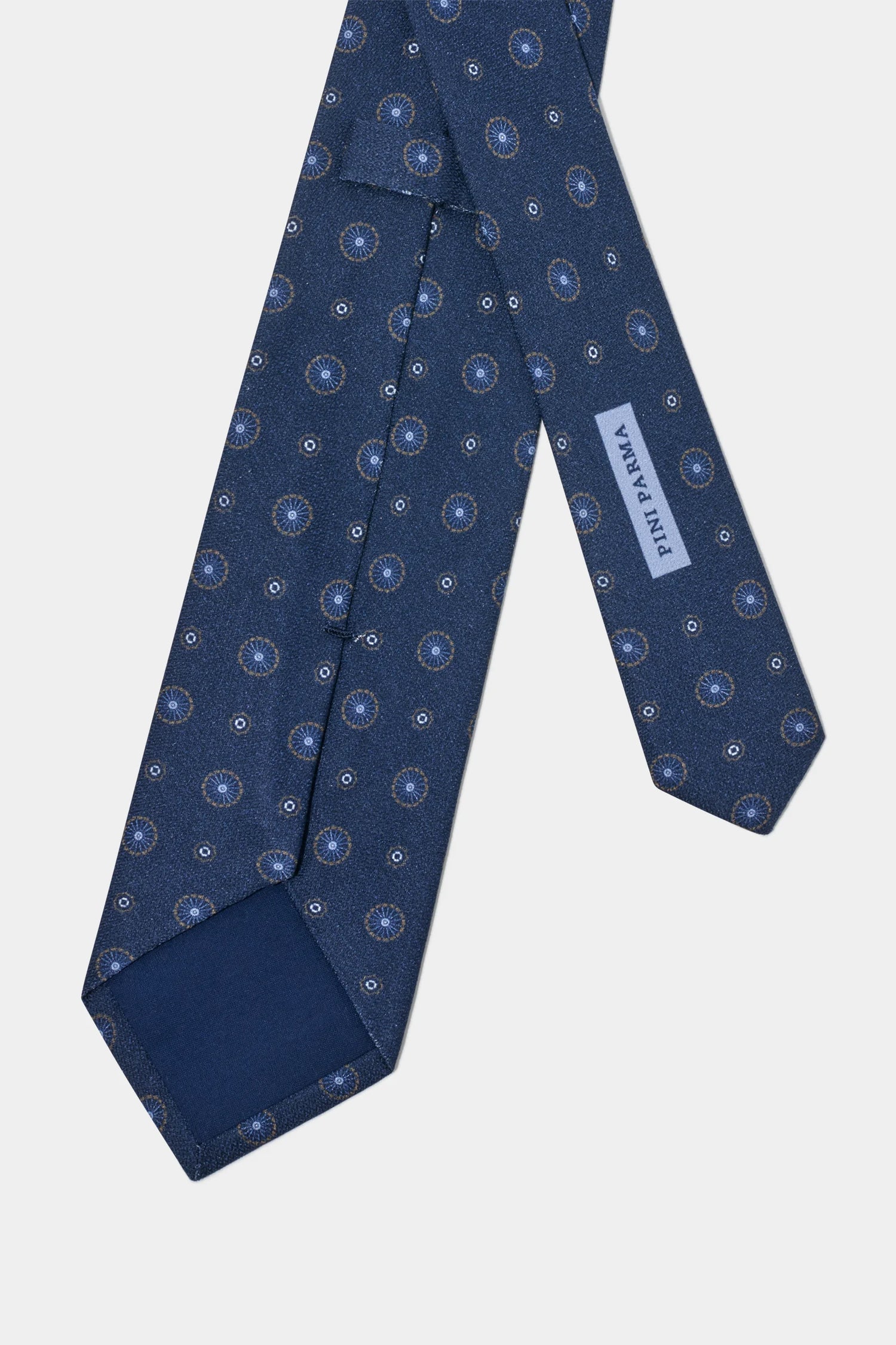 Cravatta fantasia in seta blu - Made in Italy