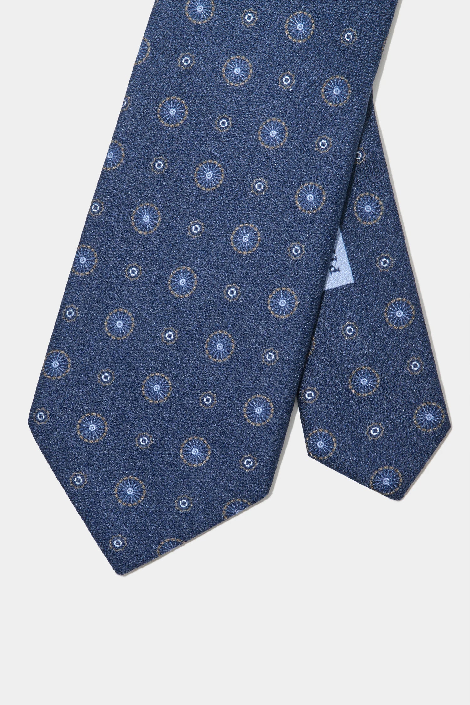 Cravatta fantasia in seta blu - Made in Italy