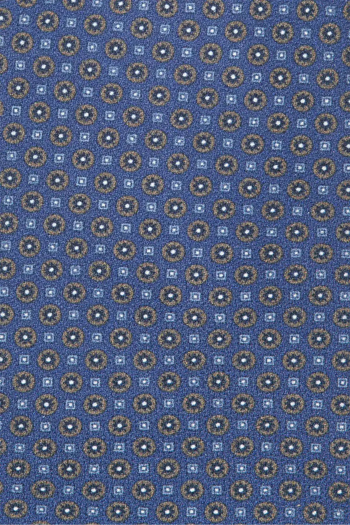 Blue micro fancy silk tie - Made in Italy