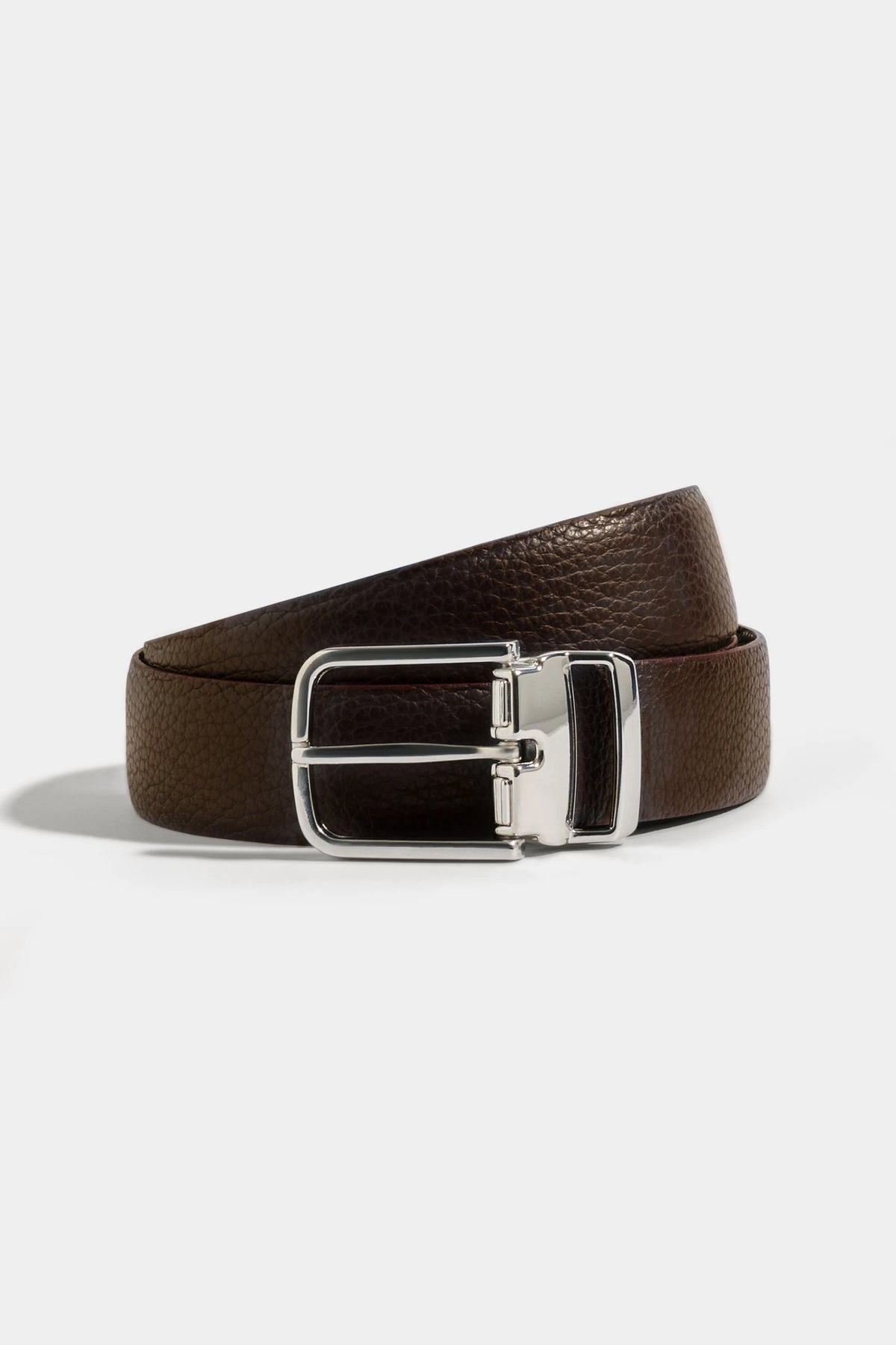 Ceinture réversible bleue et marron - Made in Italy