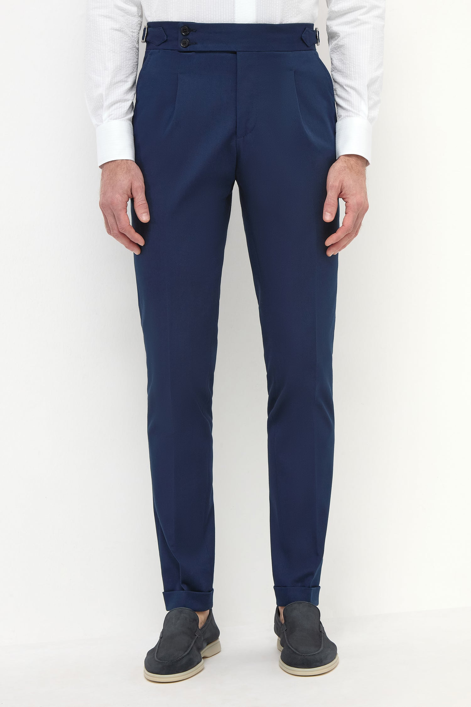 Pantaloni Soragna in cotone blu - Made in Italy