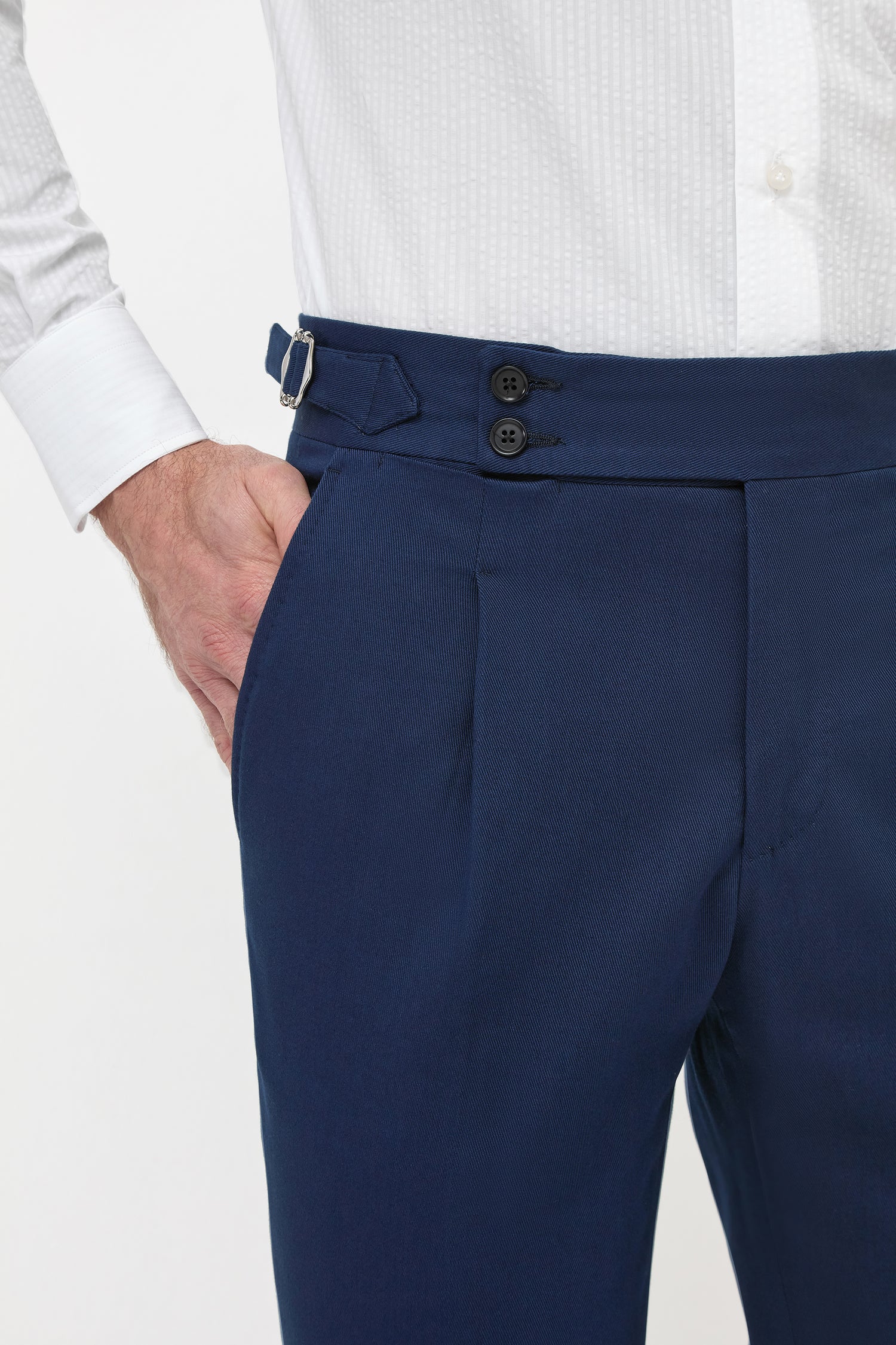 Pantaloni Soragna in cotone blu - Made in Italy