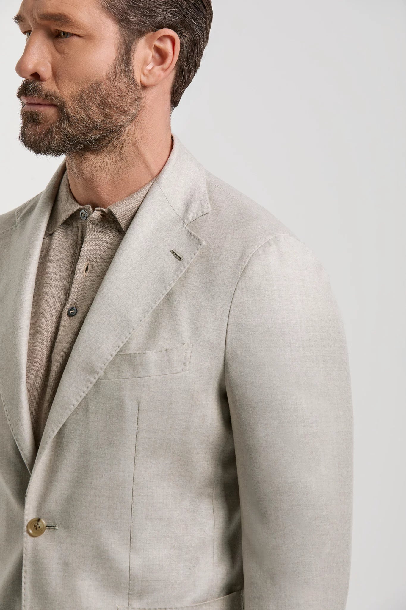 Men Pini Parma Made in Italy wool beige jacket classic winter fall