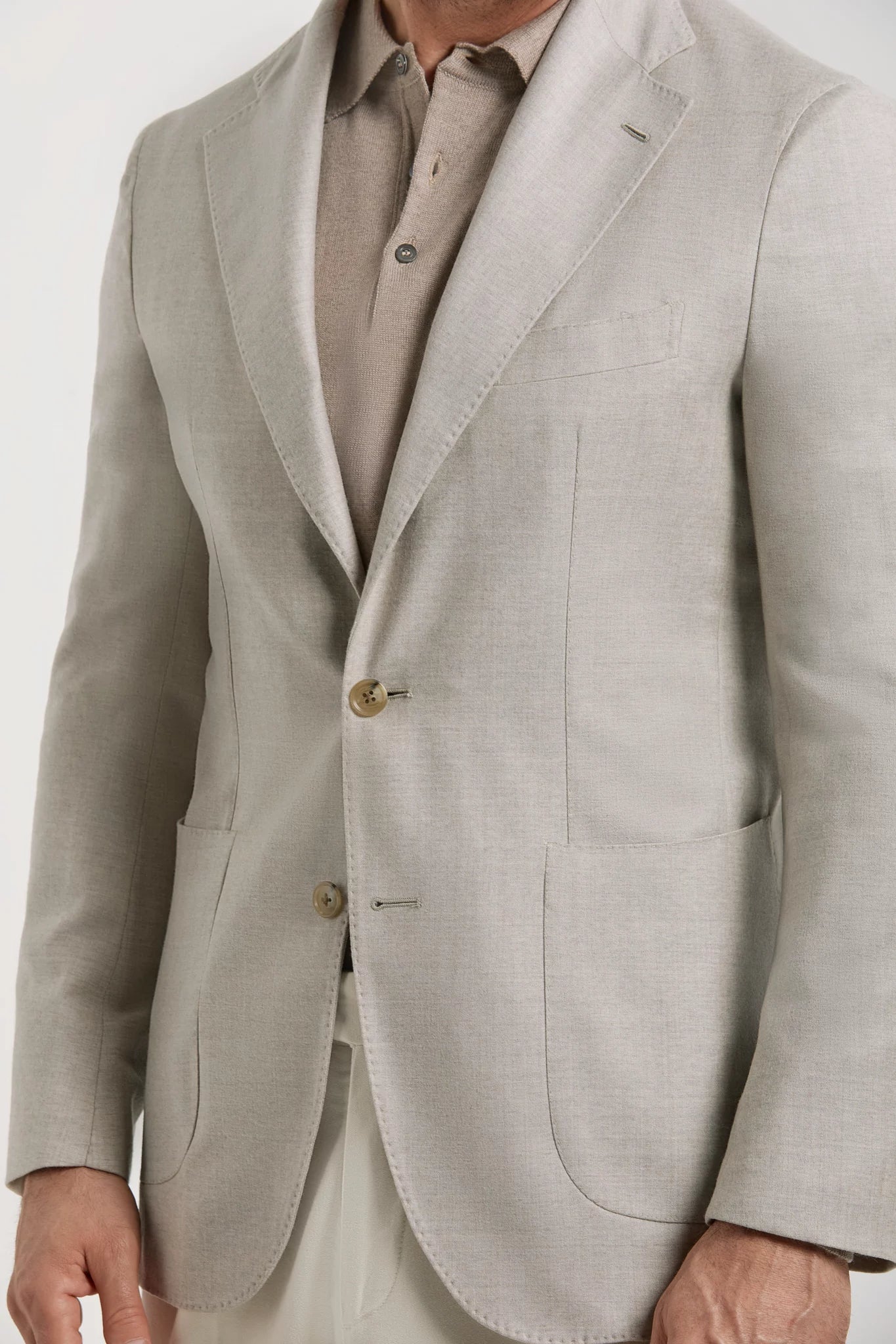 Men Pini Parma Made in Italy wool beige jacket classic winter fall