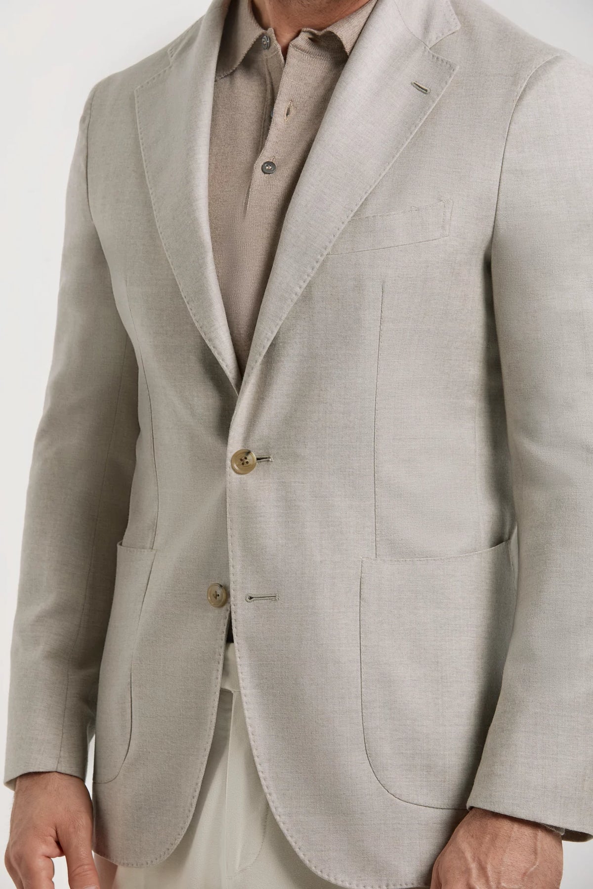 Men Pini Parma Made in Italy wool beige jacket classic winter fall