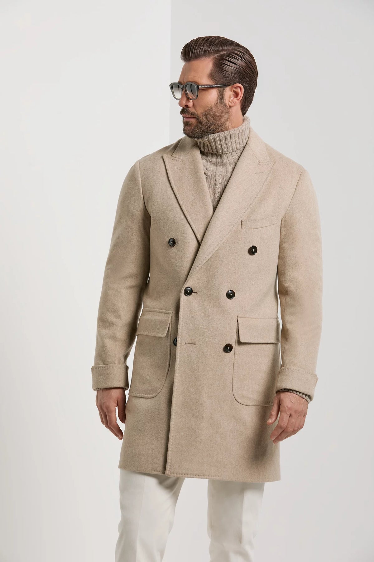 Beige polo coat – Made in Italy
