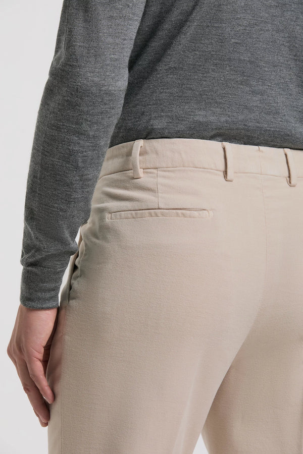 men pini parma beige trousers made in italy in cotton and silk 
