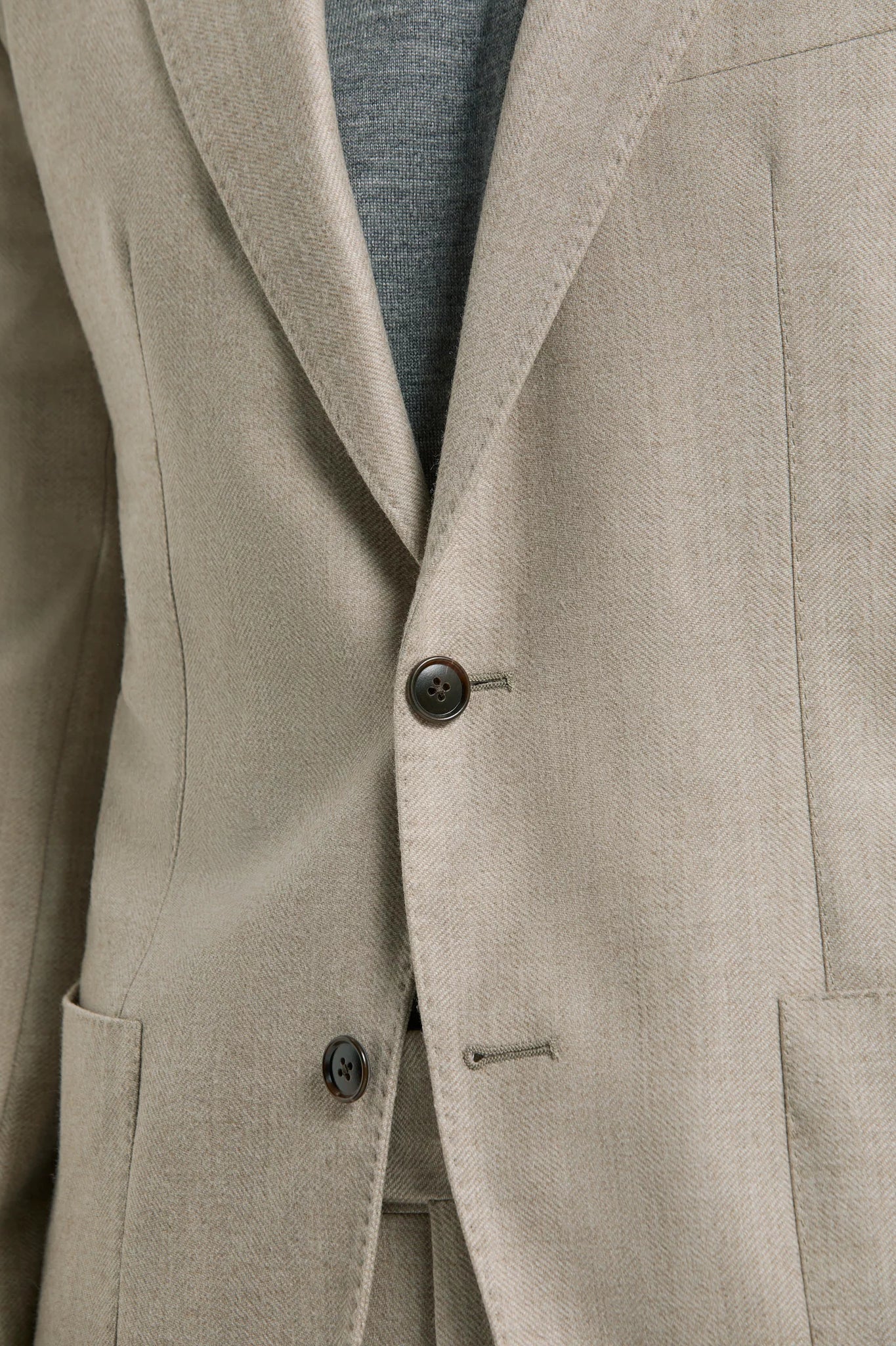 Men Pini Parma beige herringbone suit made in Italy in wool 