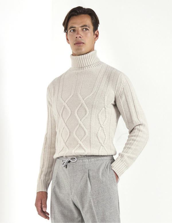 beige jacquard turtleneck, men's jacquard turtleneck, italian wool turtleneck, beige wool turtleneck, luxury men's turtleneck, elegant men's turtleneck, refined jacquard turtleneck, tailored beige turtleneck, premium italian turtleneck, sophisticated men's knitwear, timeless italian turtleneck, upscale men's turtleneck, classic beige turtleneck, italian craftsmanship knitwear, premium men's wool turtleneck, refined italian jacquard turtleneck