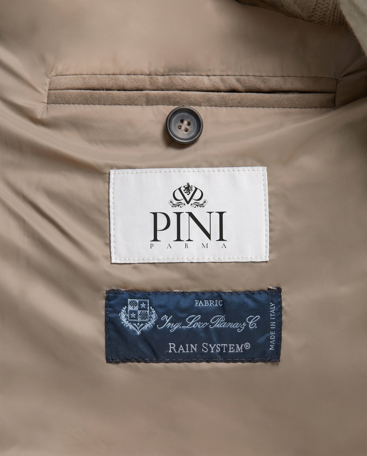 Beige wool and cashmere padded jacket - Made in Italy