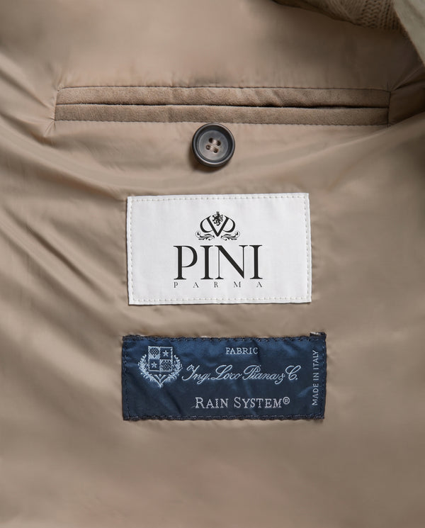 Giacca imbottita in lana e cashmere beige - Made in Italy