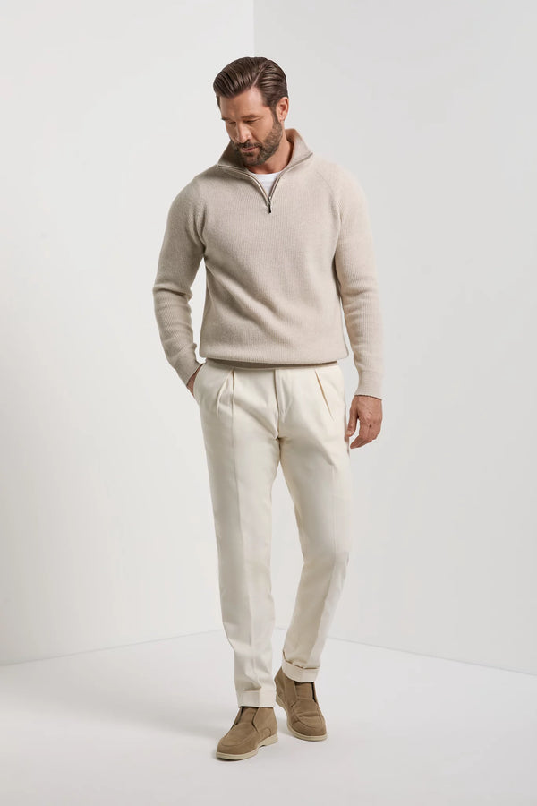 men pini parma beige sweater made in italy in wool and cashmere 
