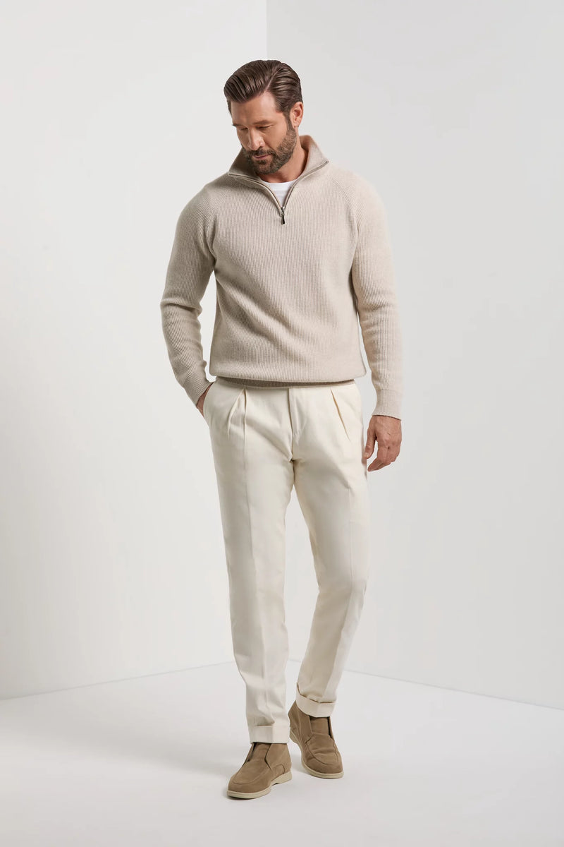 men pini parma beige sweater made in italy in wool and cashmere 