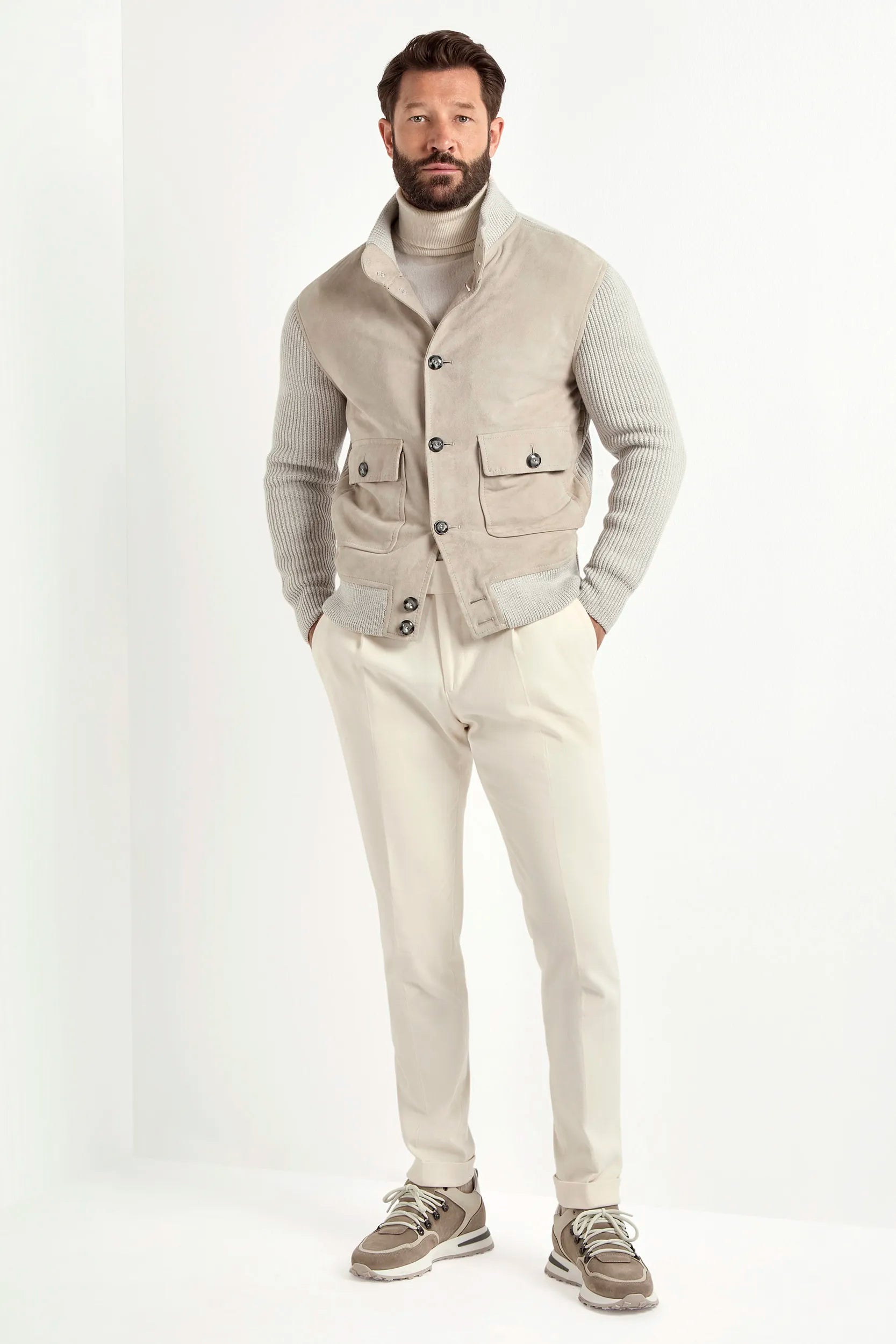 beige suede knit bomber, men's suede bomber, italian suede bomber, beige knit bomber, luxury men's bomber, elegant men's bomber, refined suede bomber, tailored beige bomber, premium italian bomber, sophisticated men's bomber, timeless italian bomber, upscale men's bomber, classic beige bomber, italian craftsmanship bomber, premium men's suede bomber, refined italian knit bomber