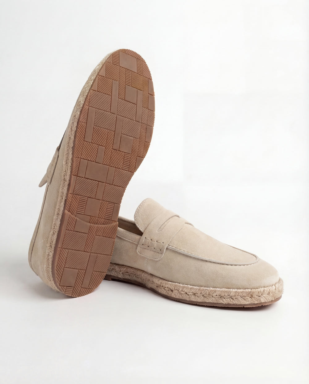 men Pini Parma beige espadrilles made in italy in suede leather 