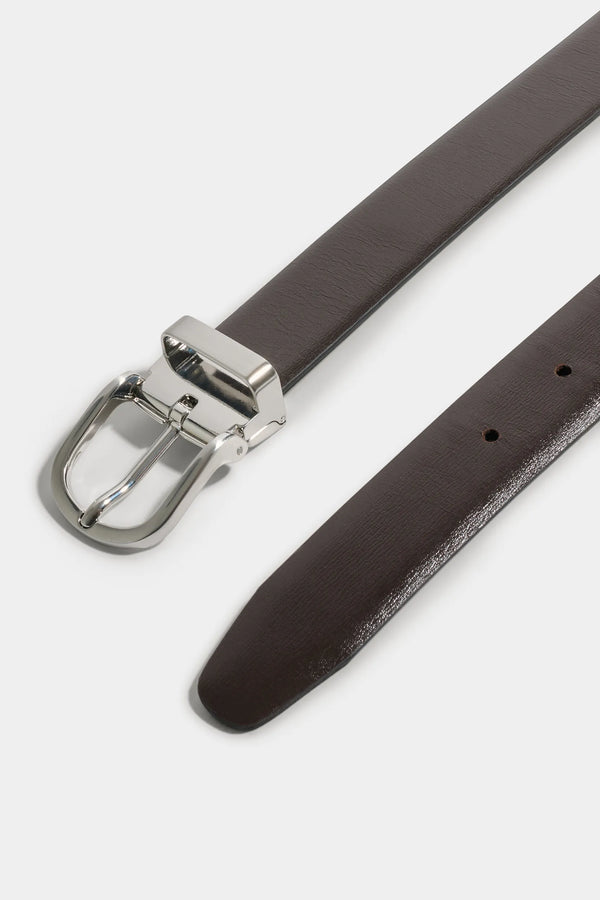 Black and brown reversible belt - Made in Italy