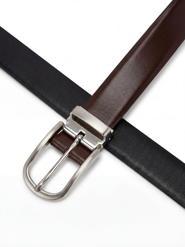 Black and brown reversible belt - Made in Italy