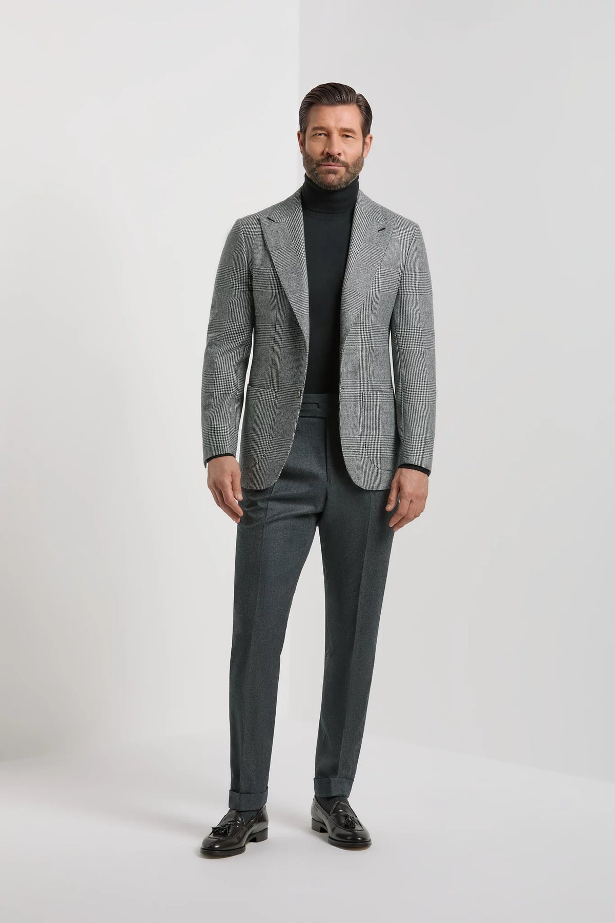 men pini parma prince of wales jacket made in italy in wool 