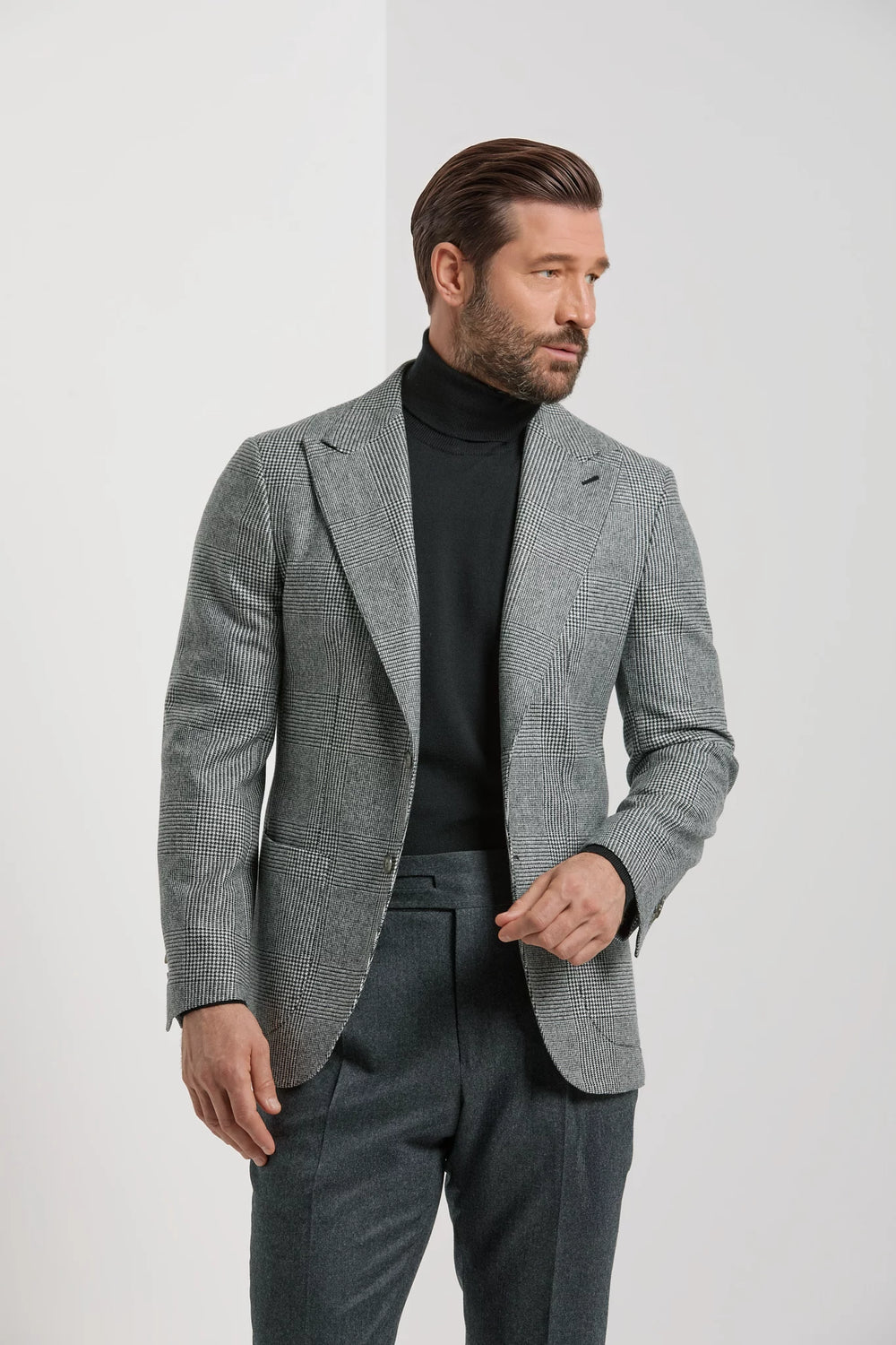 men pini parma prince of wales jacket made in italy in wool 