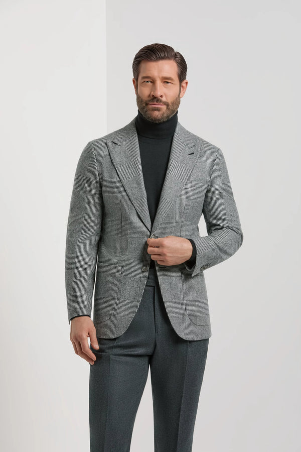 men pini parma prince of wales jacket made in italy in wool 
