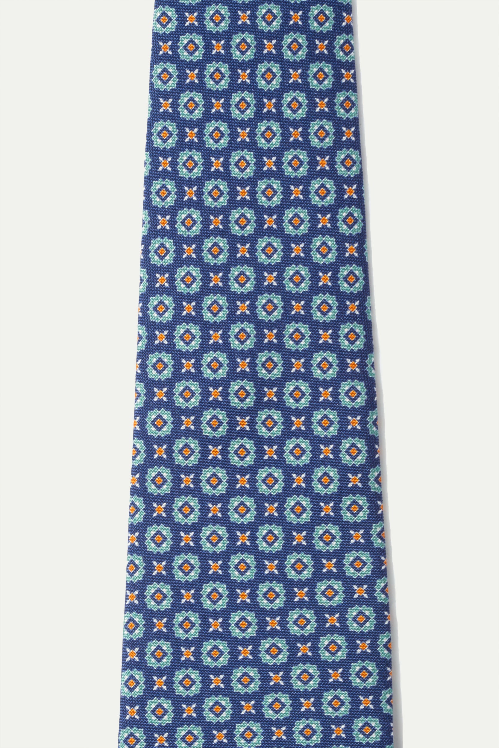 Blue and green light silk tie - Made In Italy