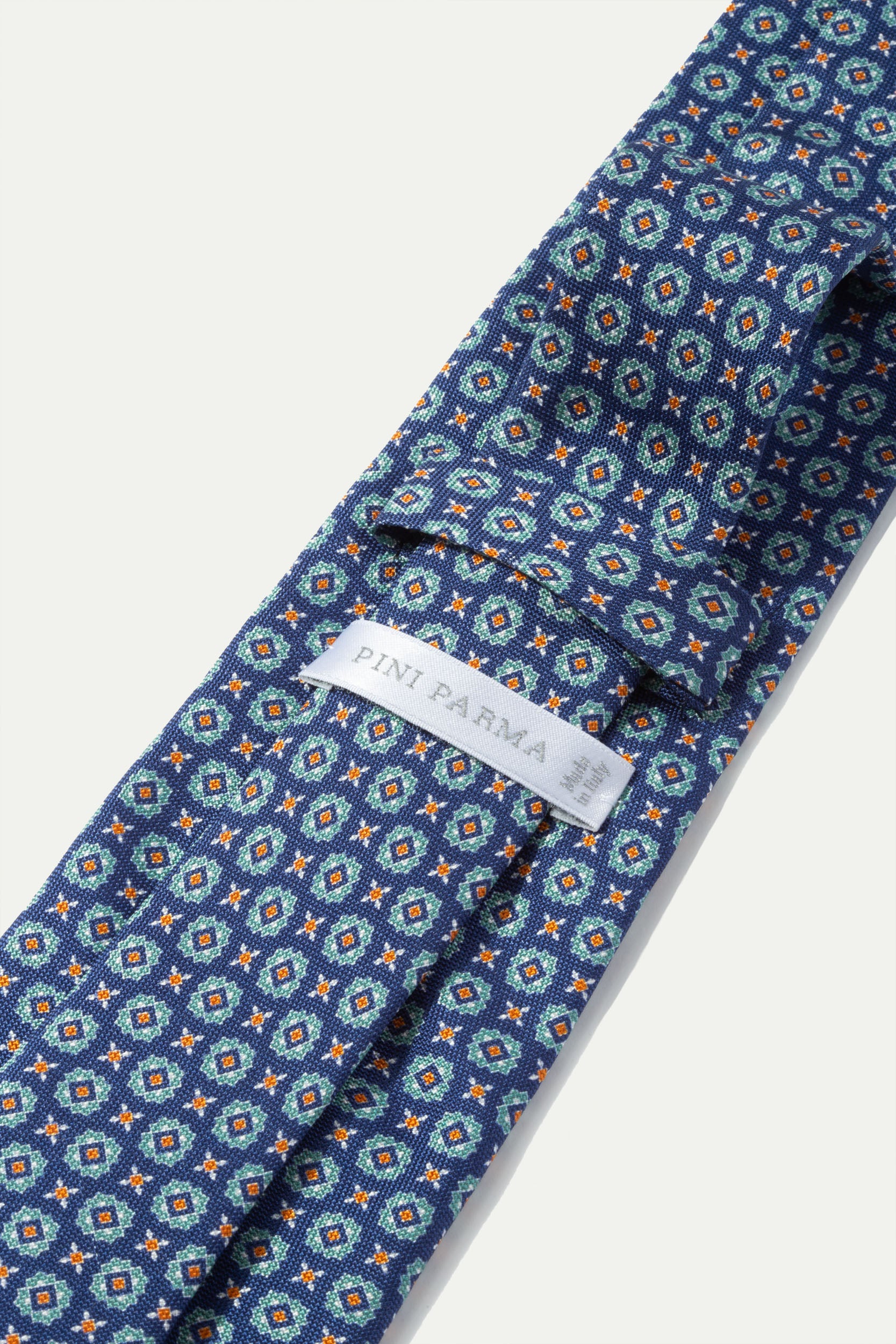 Cravatta in seta leggera blu e verde - Made In Italy