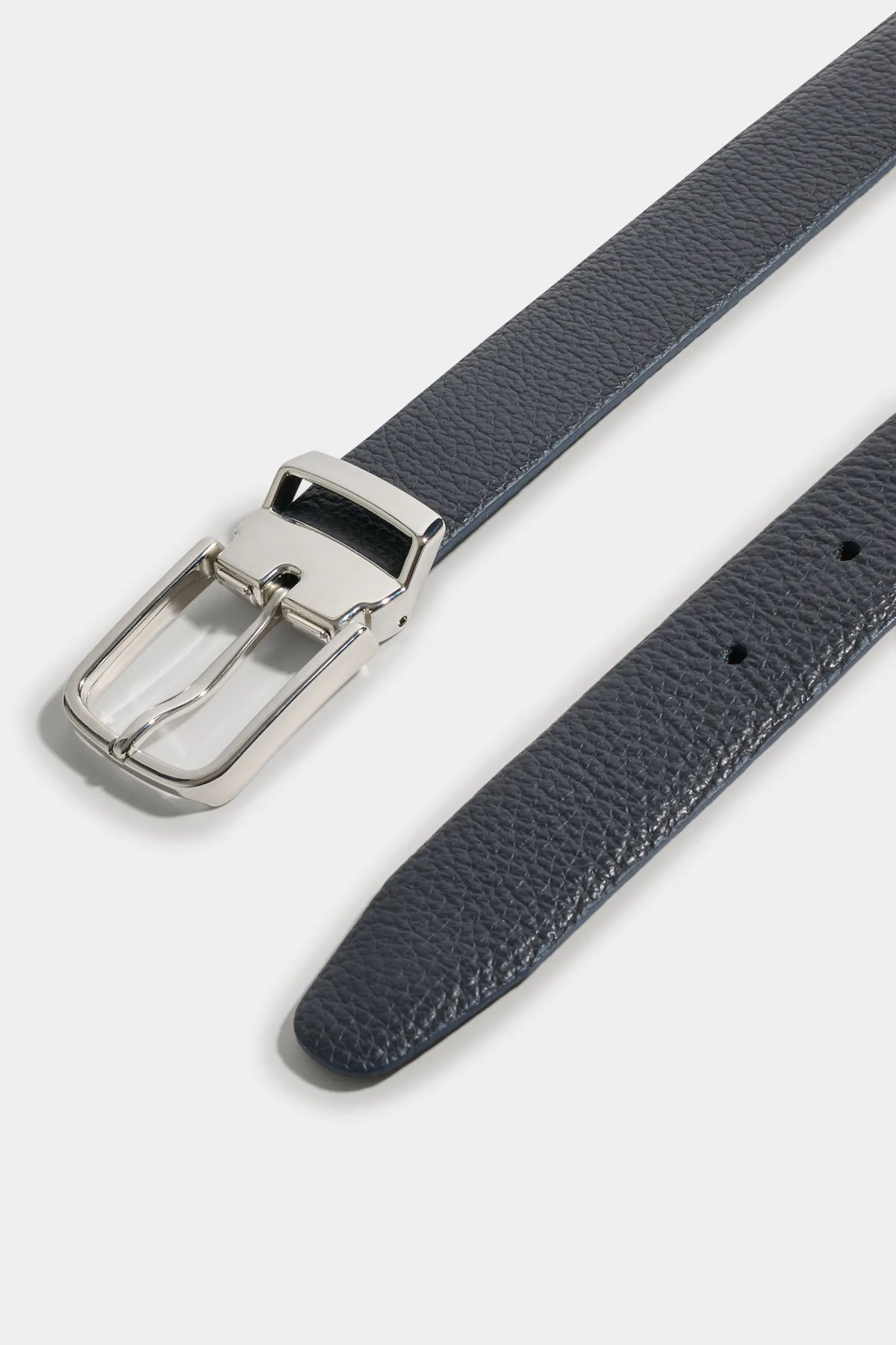 Ceinture réversible bleue et marron - Made in Italy