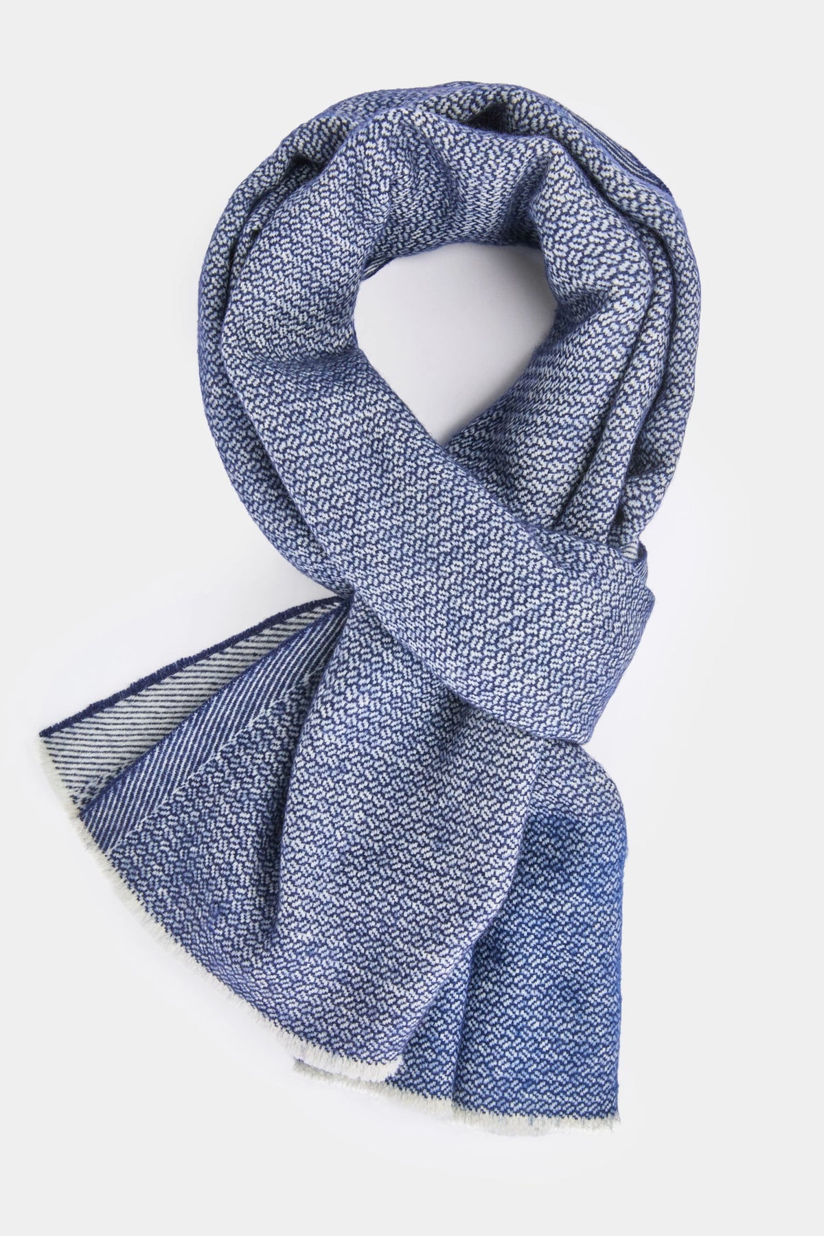 men pini parma blue and grey scarf made in italy 