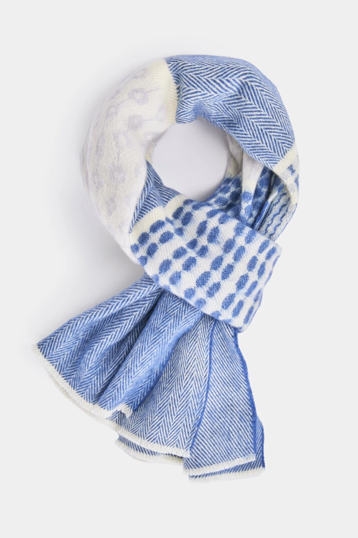 men pini parma blue and white scarf made in italy 