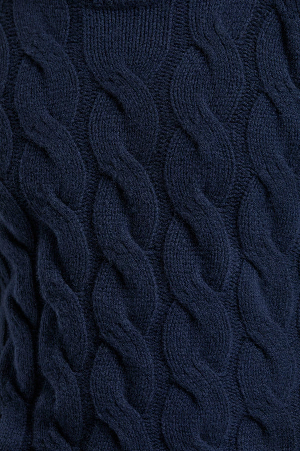 men pini parma blue cable turtleneck made in italy in wool 