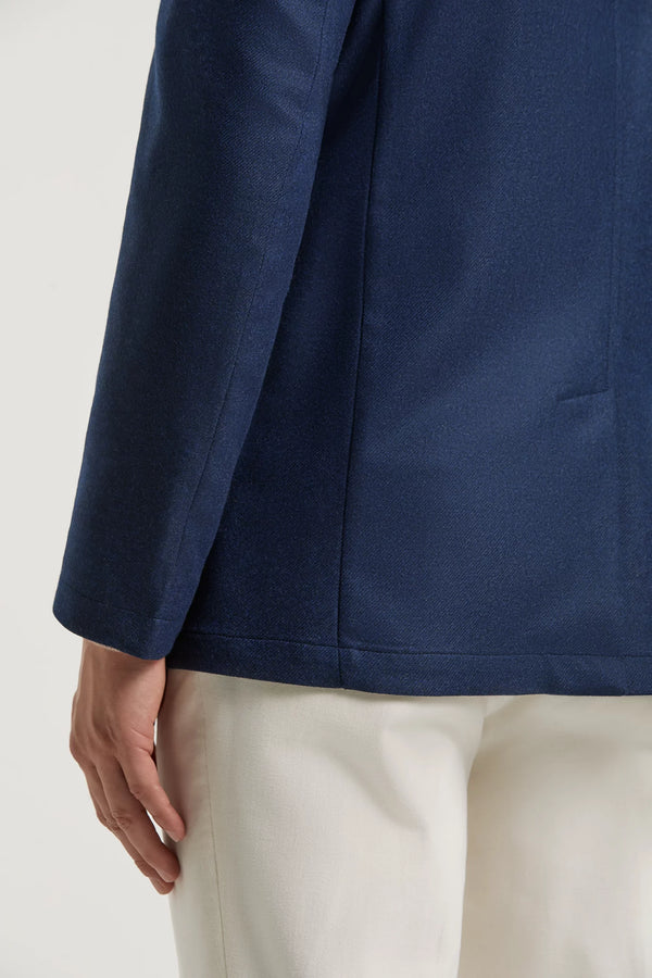 men pini parma blue coreana jacket made in italy in wool and cashmere 