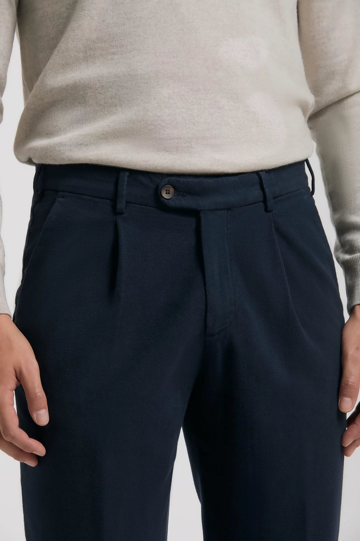 men pini parma blue trousers made in italy in cotton and silk 