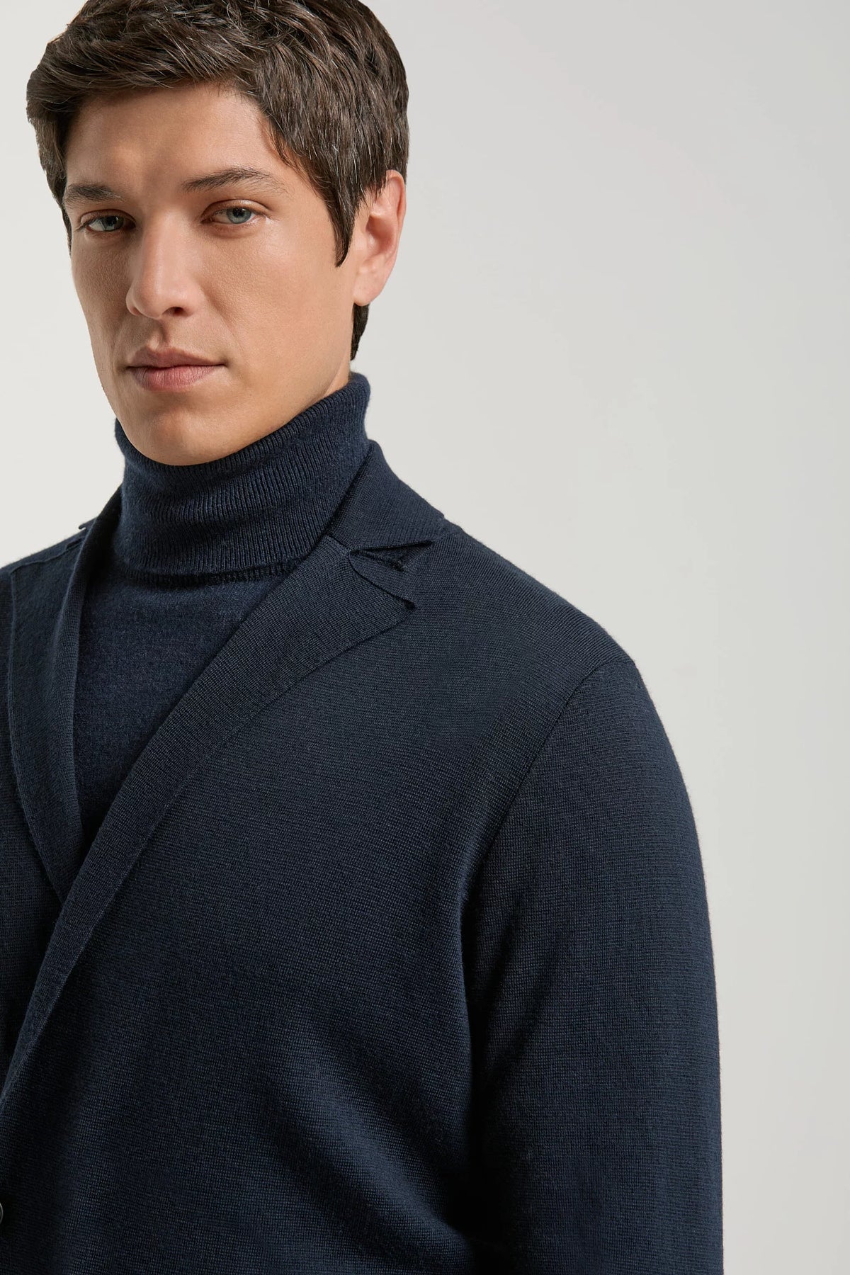 men pini parma double breasted knitted jacket made in italy in wool 