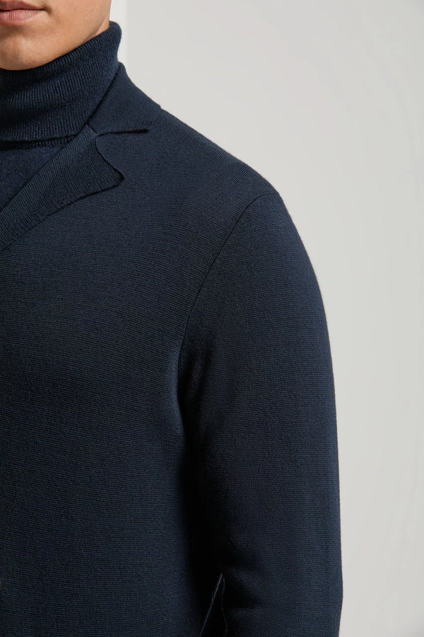 men pini parma double breasted knitted jacket made in italy in wool 