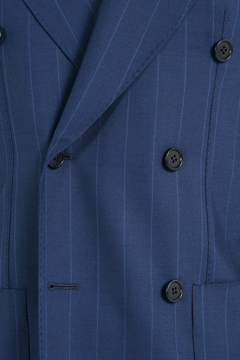 Men Pini Parma bue striped double breasted suit made in italy in wool 