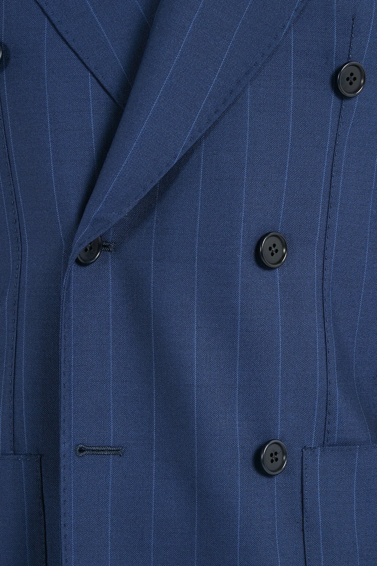 Men Pini Parma bue striped double breasted suit made in italy in wool 