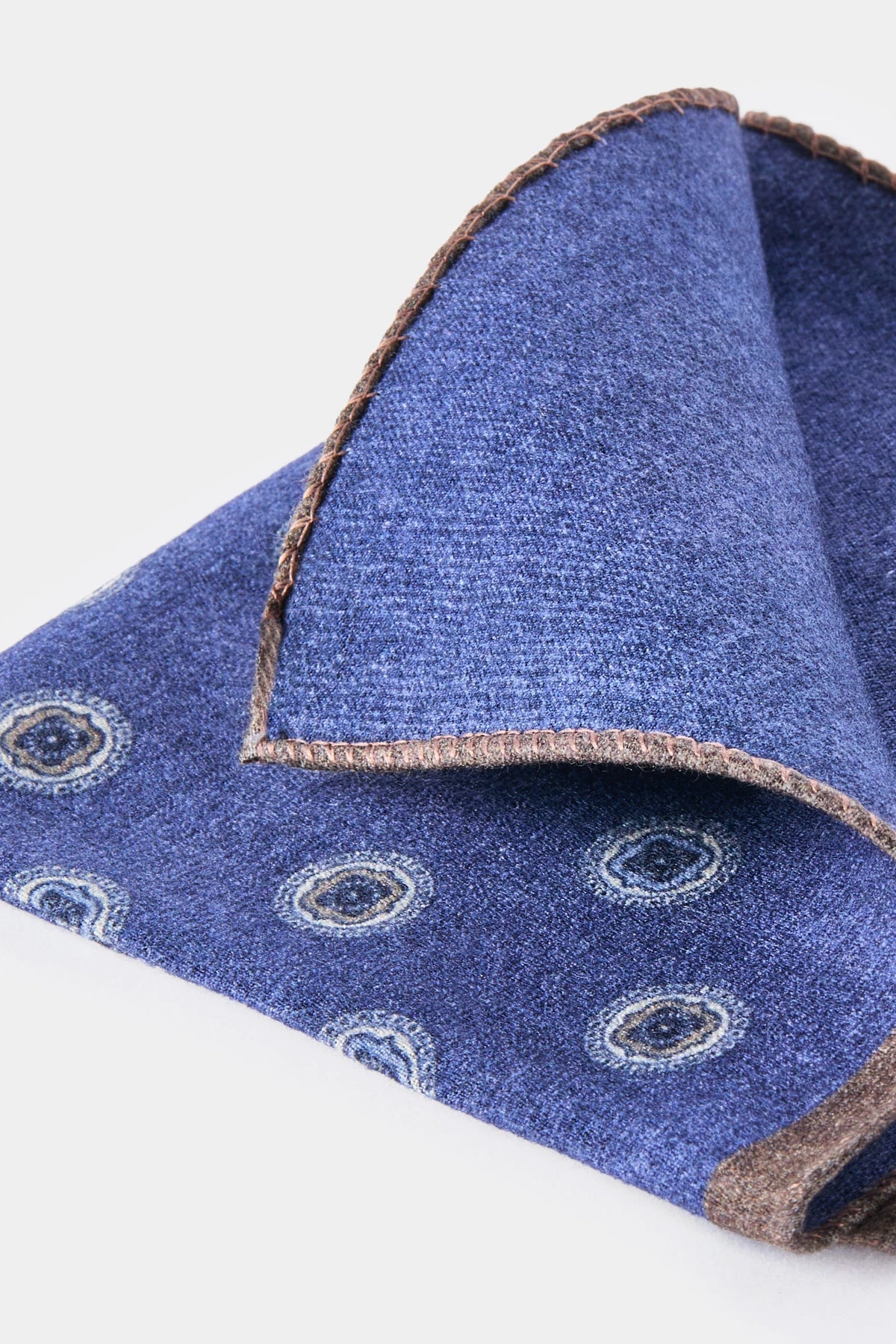 men pini parma fancy scarf made in italy in blue 