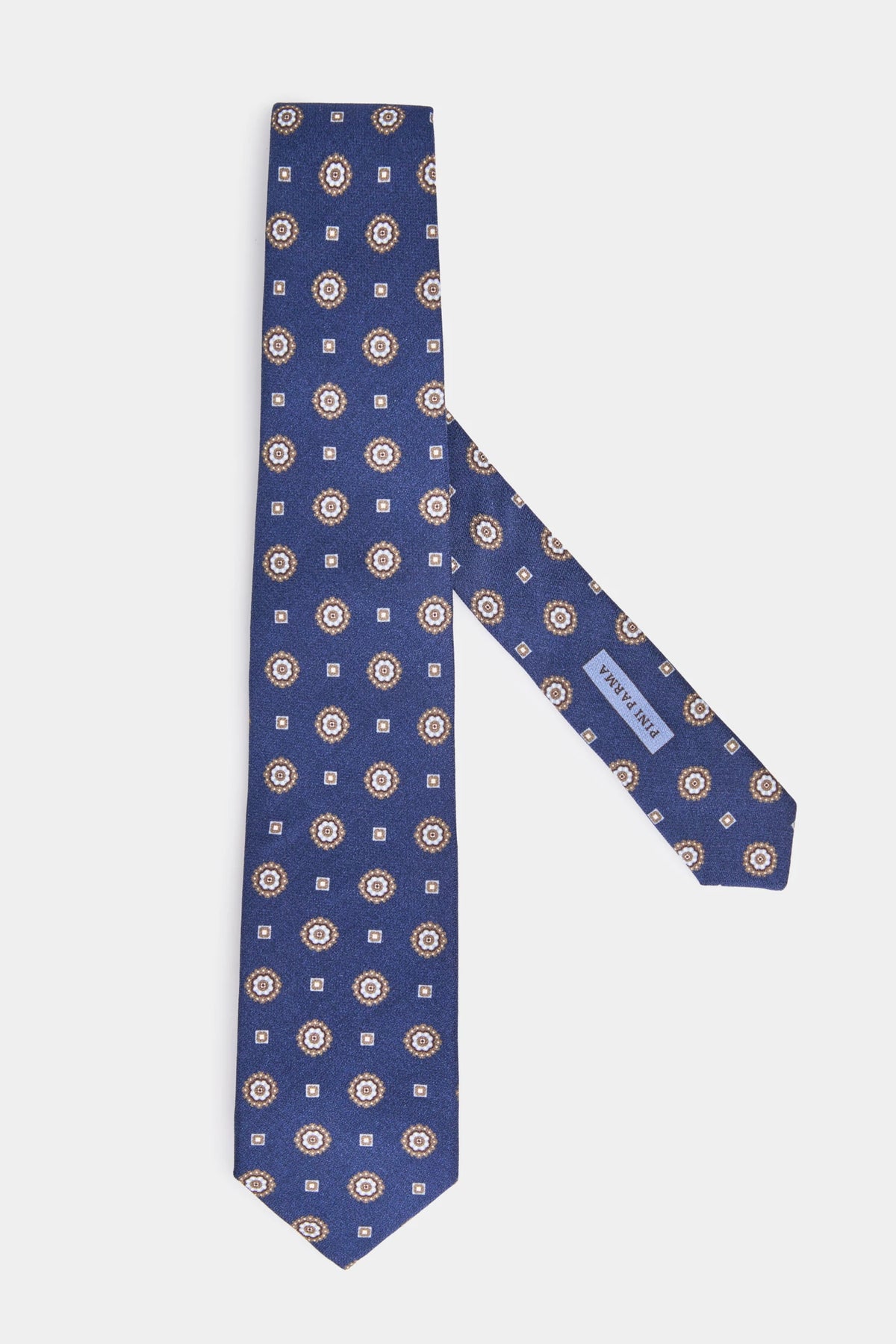 men pini parma fancy tie made in italy in blue 