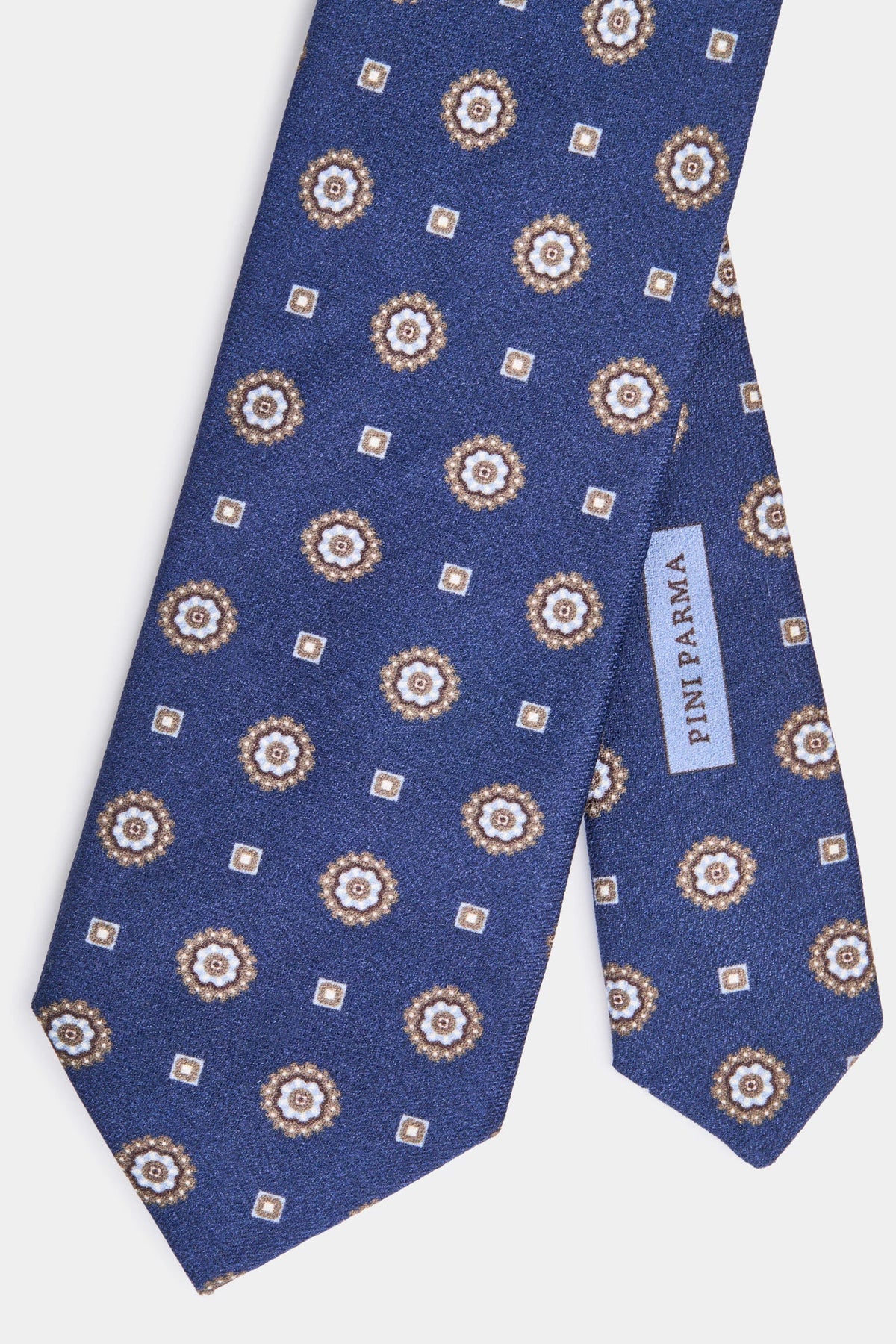 men pini parma fancy tie made in italy in blue 