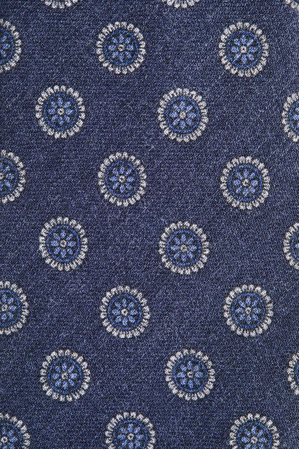 Men pini parma blue tie with floral details made in italy 
