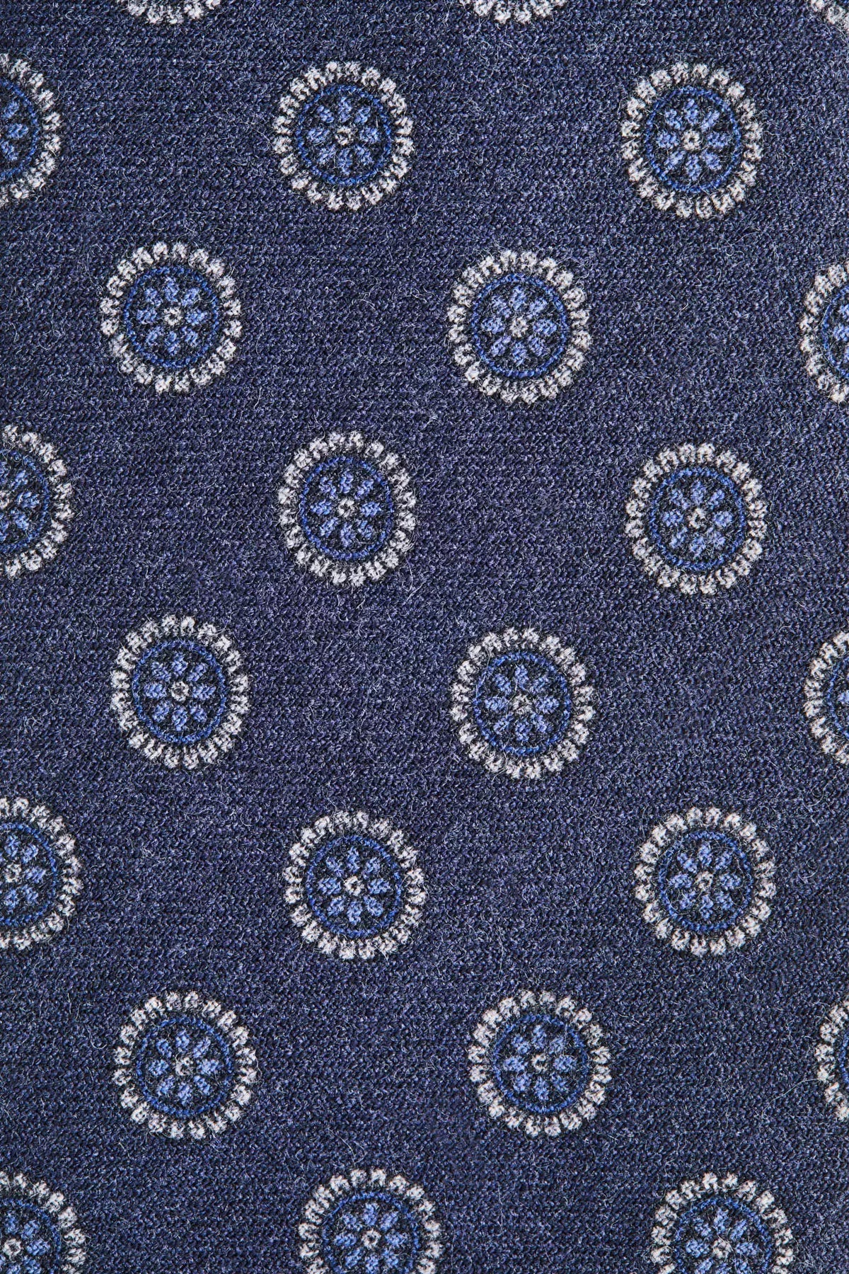 Men pini parma blue tie with floral details made in italy 