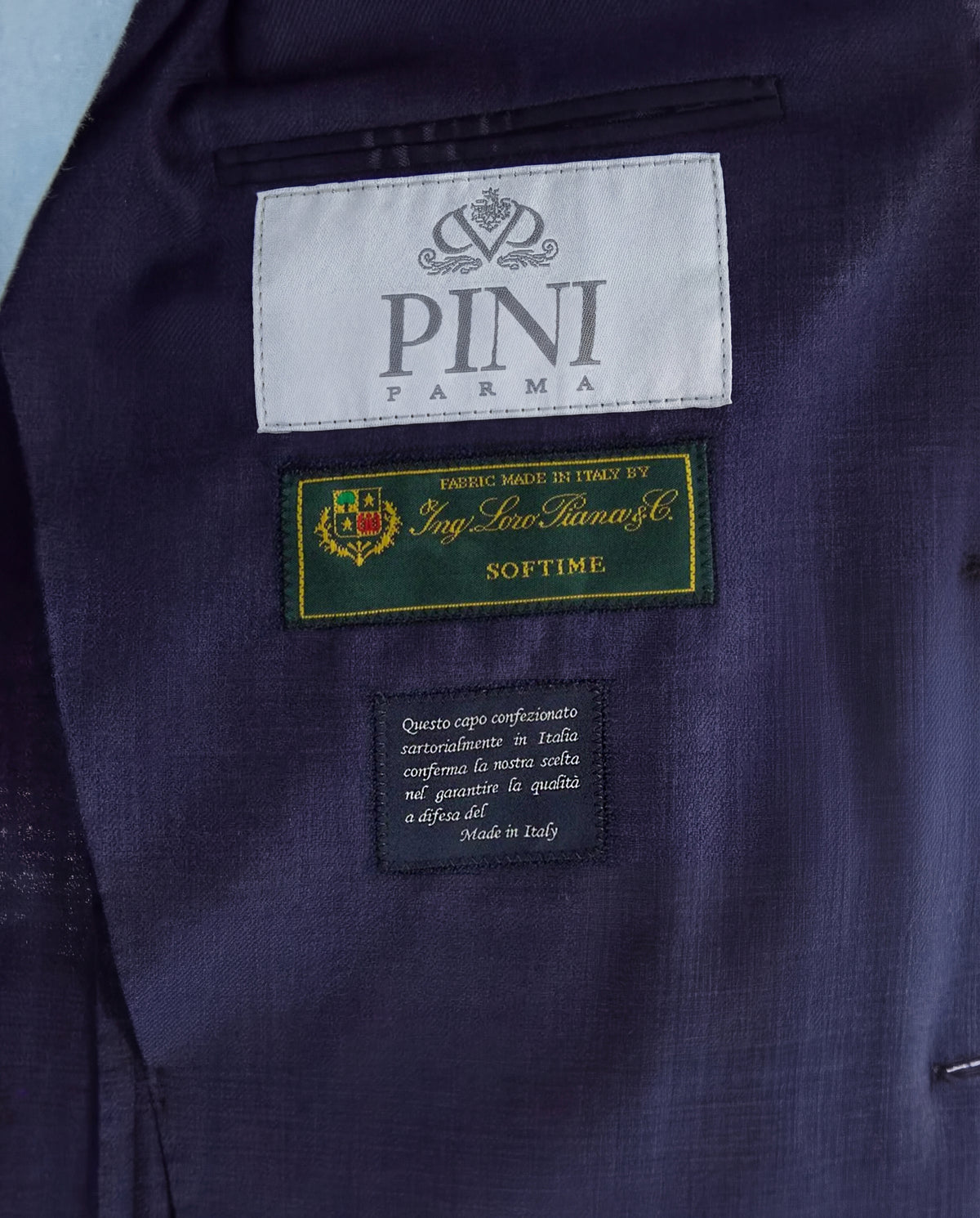 Giacca blu in cotone e seta - Made in Italy