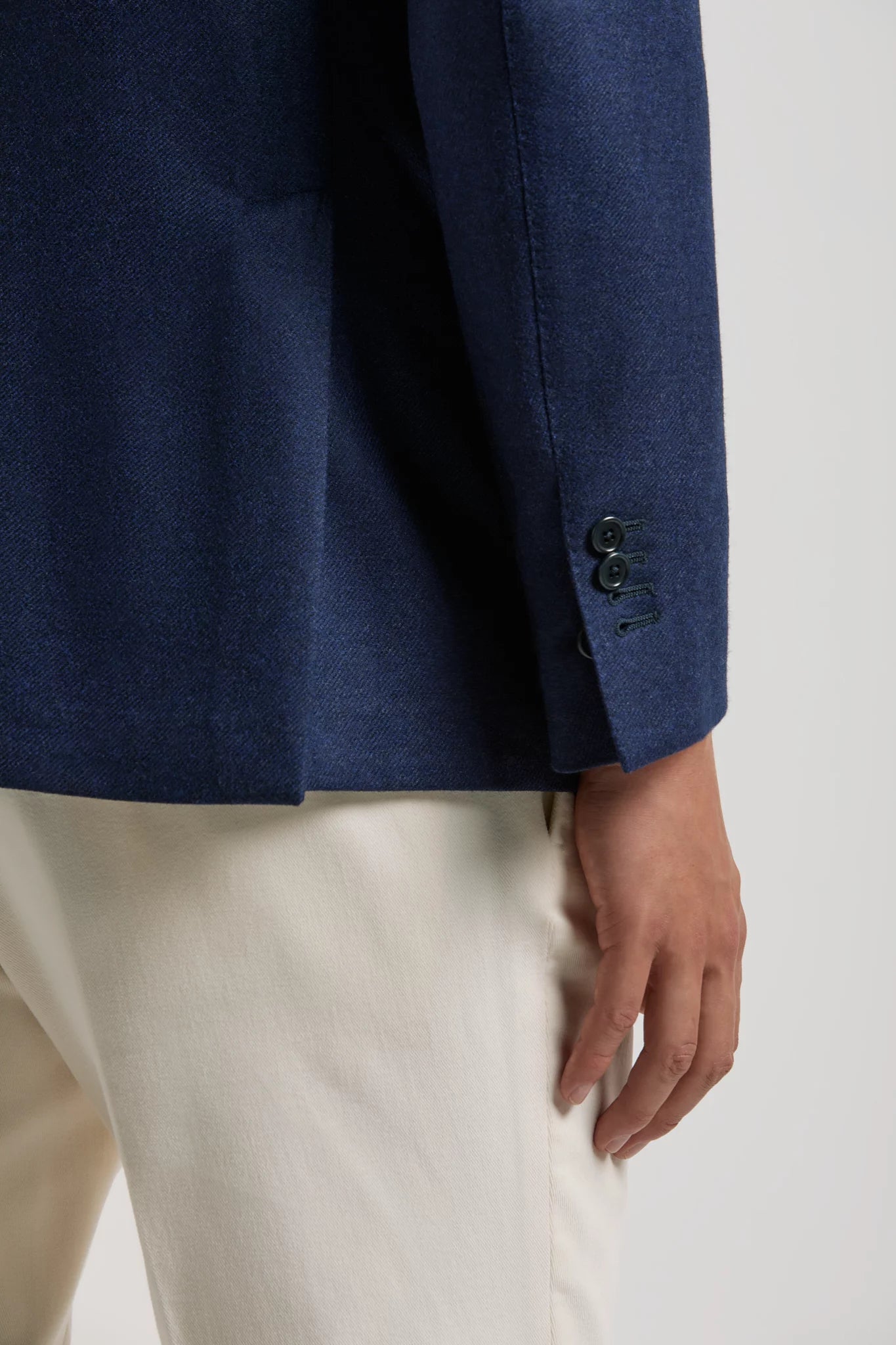 Giacca blu in lana e cashmere - Made in Italy
